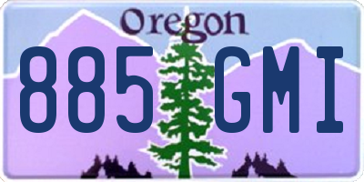 OR license plate 885GMI