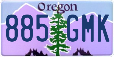 OR license plate 885GMK