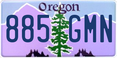 OR license plate 885GMN