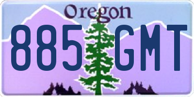 OR license plate 885GMT