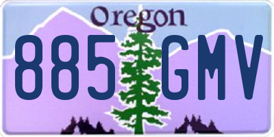 OR license plate 885GMV