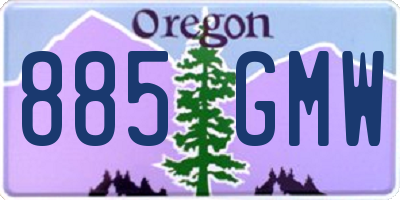 OR license plate 885GMW