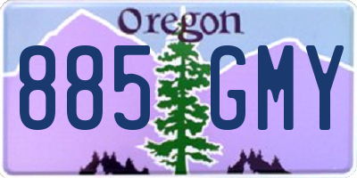 OR license plate 885GMY