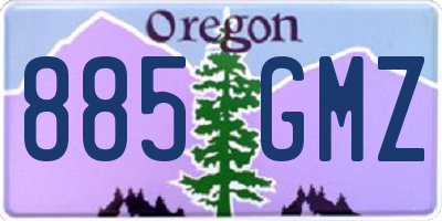OR license plate 885GMZ