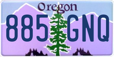 OR license plate 885GNQ