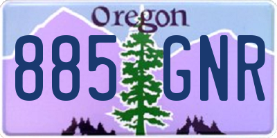 OR license plate 885GNR