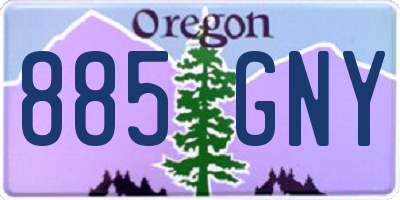 OR license plate 885GNY