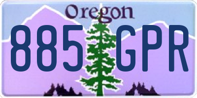 OR license plate 885GPR