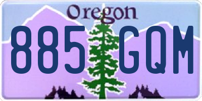 OR license plate 885GQM
