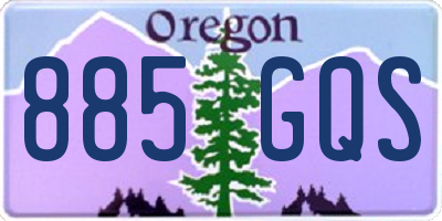 OR license plate 885GQS