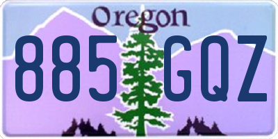OR license plate 885GQZ