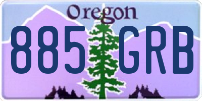 OR license plate 885GRB