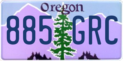 OR license plate 885GRC