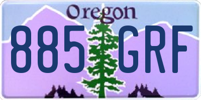 OR license plate 885GRF