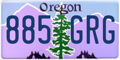 OR license plate 885GRG