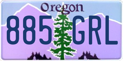 OR license plate 885GRL