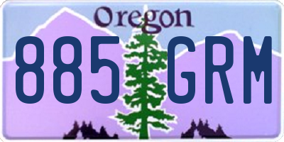 OR license plate 885GRM