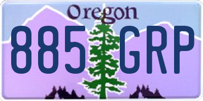 OR license plate 885GRP