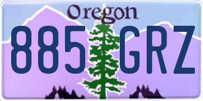 OR license plate 885GRZ