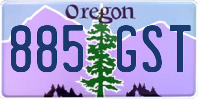 OR license plate 885GST
