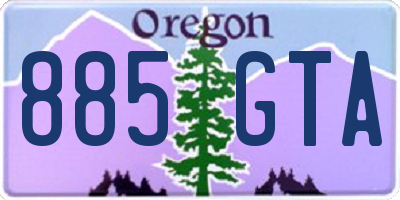 OR license plate 885GTA