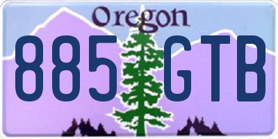 OR license plate 885GTB