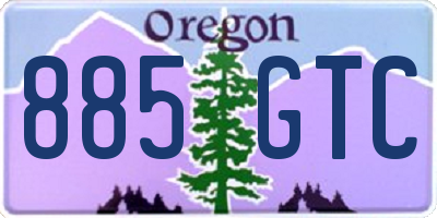OR license plate 885GTC