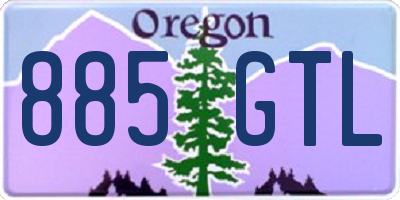 OR license plate 885GTL