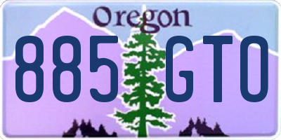 OR license plate 885GTO