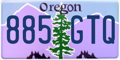 OR license plate 885GTQ