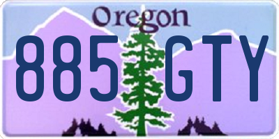 OR license plate 885GTY