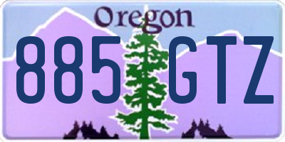 OR license plate 885GTZ