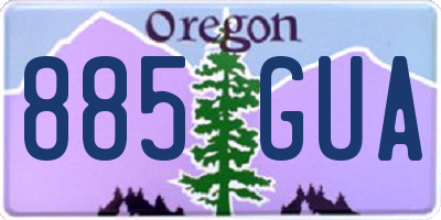 OR license plate 885GUA