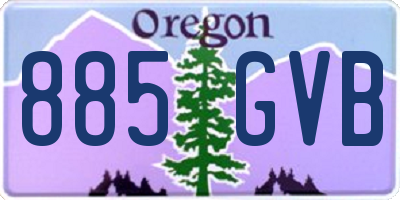 OR license plate 885GVB