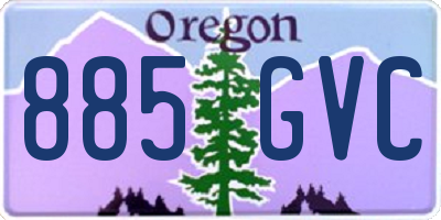 OR license plate 885GVC