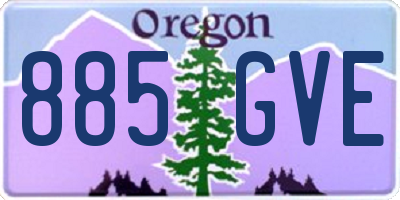 OR license plate 885GVE