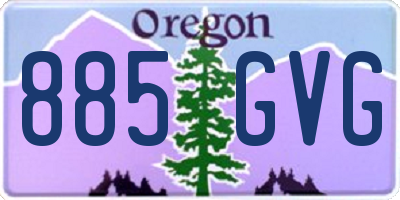 OR license plate 885GVG