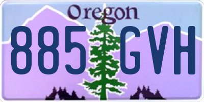 OR license plate 885GVH