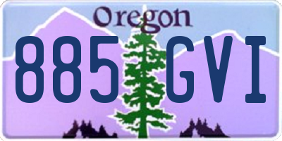 OR license plate 885GVI