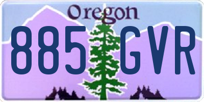 OR license plate 885GVR