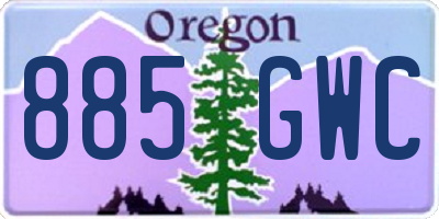 OR license plate 885GWC