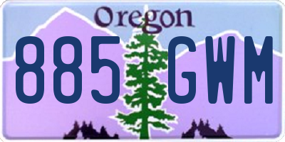 OR license plate 885GWM