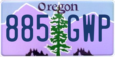 OR license plate 885GWP