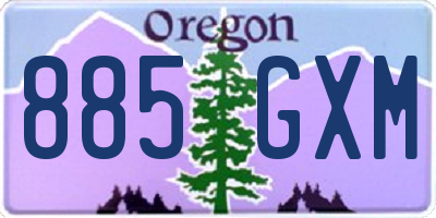 OR license plate 885GXM