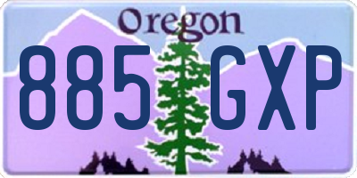 OR license plate 885GXP