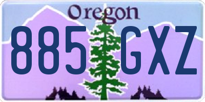 OR license plate 885GXZ