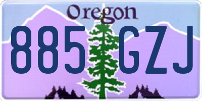 OR license plate 885GZJ