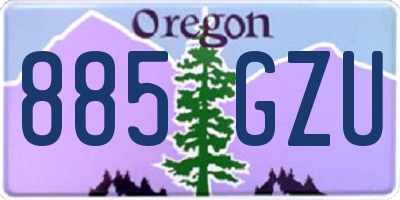 OR license plate 885GZU
