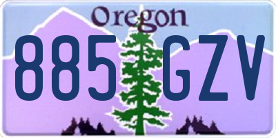 OR license plate 885GZV