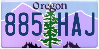 OR license plate 885HAJ
